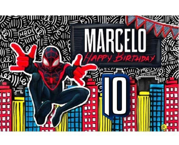 Personalized Party Banner Miles Morales