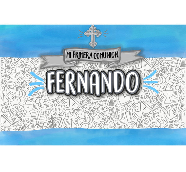 Personalized Party Banner First Communion 2