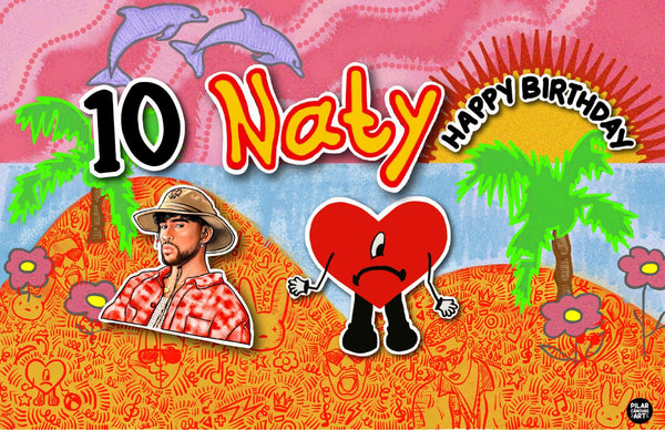 Personalized Party Banner Bad Bunny 2