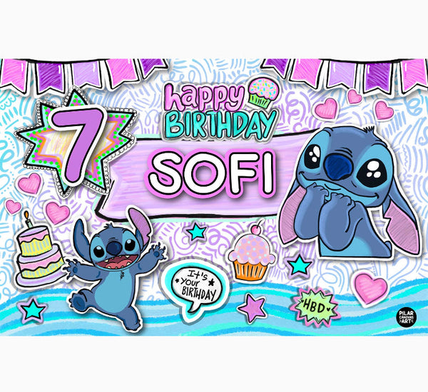 Personalized Party Banner Stich 1