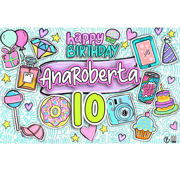 Personalized Party Banner Things I like Girl 1