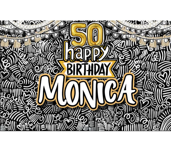 Personalized Party Banner Golden