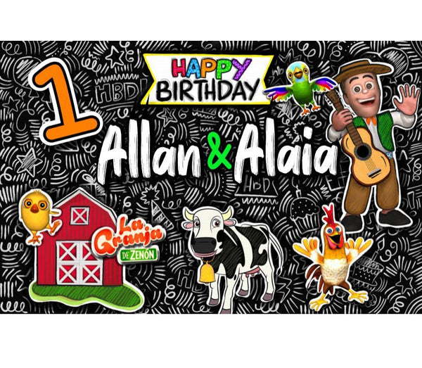 Personalized Party Banner Zenon the Farmer 2
