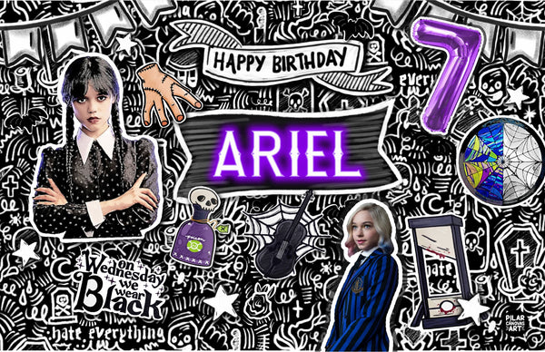 Personalized Party Banner Wednesday Addams 2