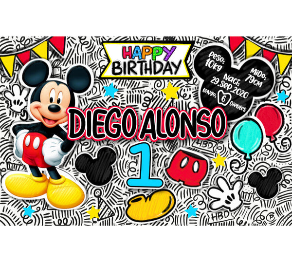 Personalized Party Banner Mickey Mouse Baby