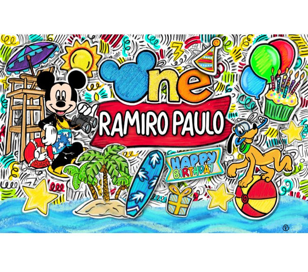 Personalized Party Banner Mickey Mouse 3