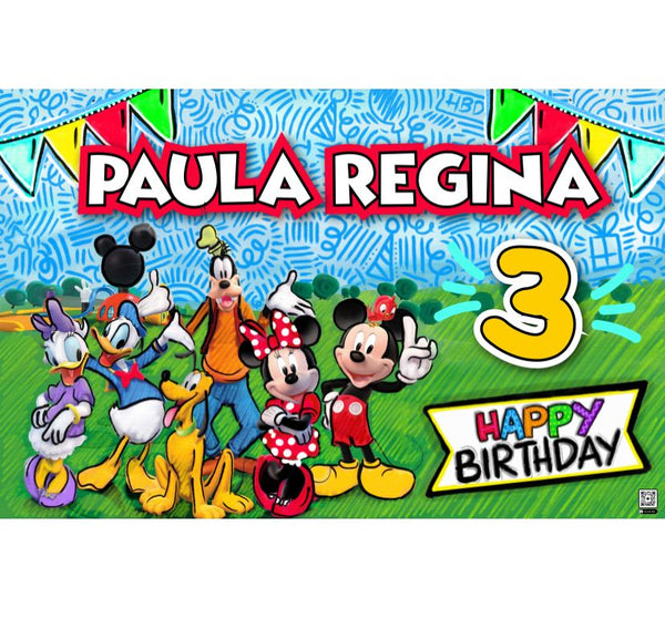 Personalized Party Banner Mickey Mouse 2