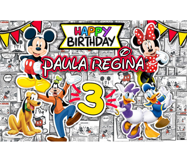 Personalized Party Banner Mickey Mouse 1