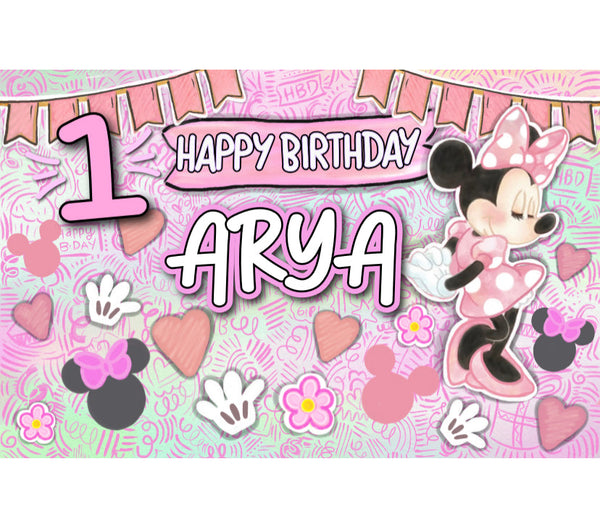Personalized Party Banner Minnie 3