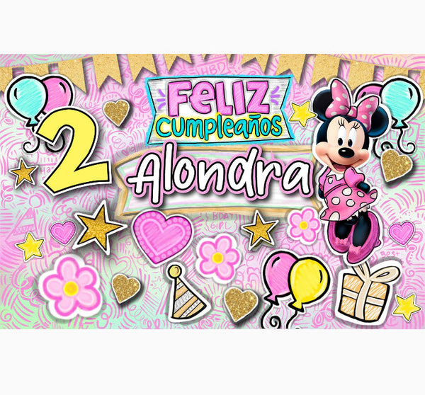 Personalized Party Banner Minnie 7