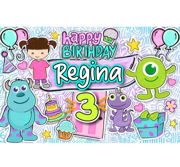Personalized Party Banner Monsters Inc