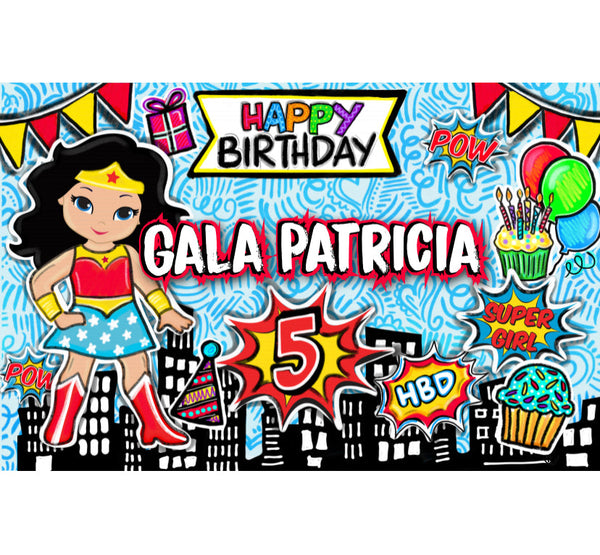 Personalized Party Banner Wonder Woman