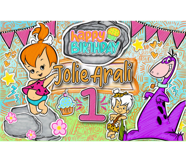 Personalized Party Banner Pebbles