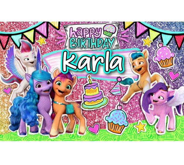 Personalized Party Banner Ponys 3