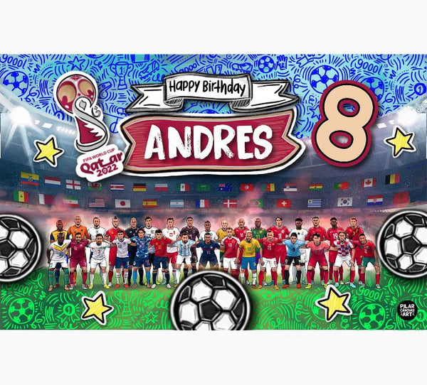 Personalized Party Banner Qatar 1 World Cup 2022