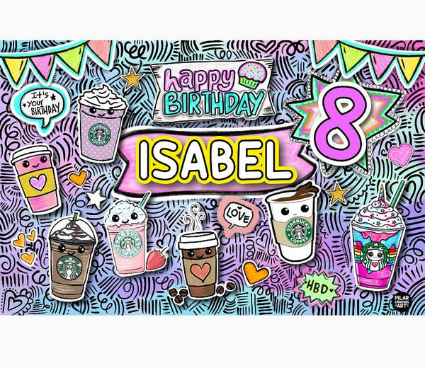 Personalized Party Banner Starbucks